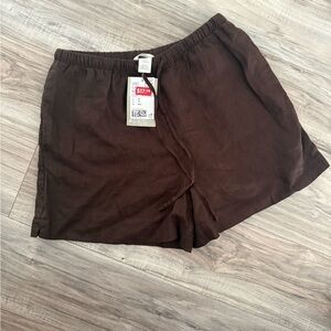 H&M High Waist Brown Women's Shorts